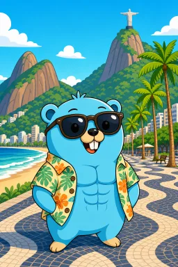 Goshtoso gopher mascot in Rio de Janeiro